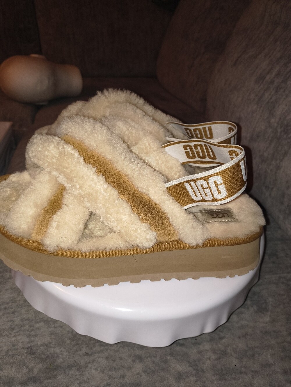 UGG size 8 Footwear (Fuzzy Sandals)
